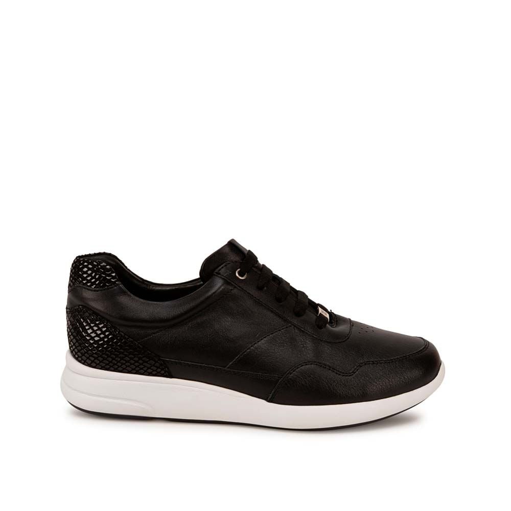 Zapatilla Casual ALE-2454 Negro Viale Cuero - Imagen 5