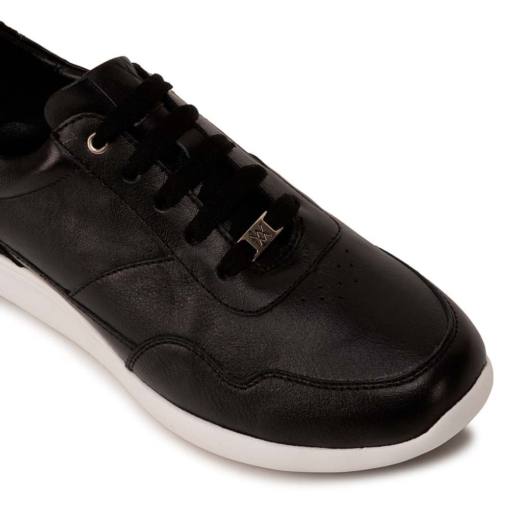 Zapatilla Casual ALE-2454 Negro Viale Cuero - Imagen 6