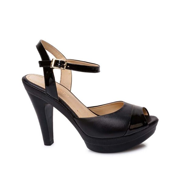 Sandalia D'orsay Casual ALE-2521 Negro Viale Cuero
