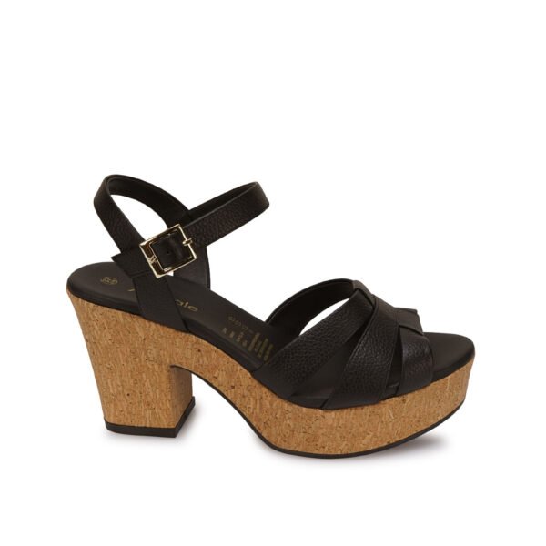 Sandalia D'orsay Casual ALE-2604 Negro Viale Cuero