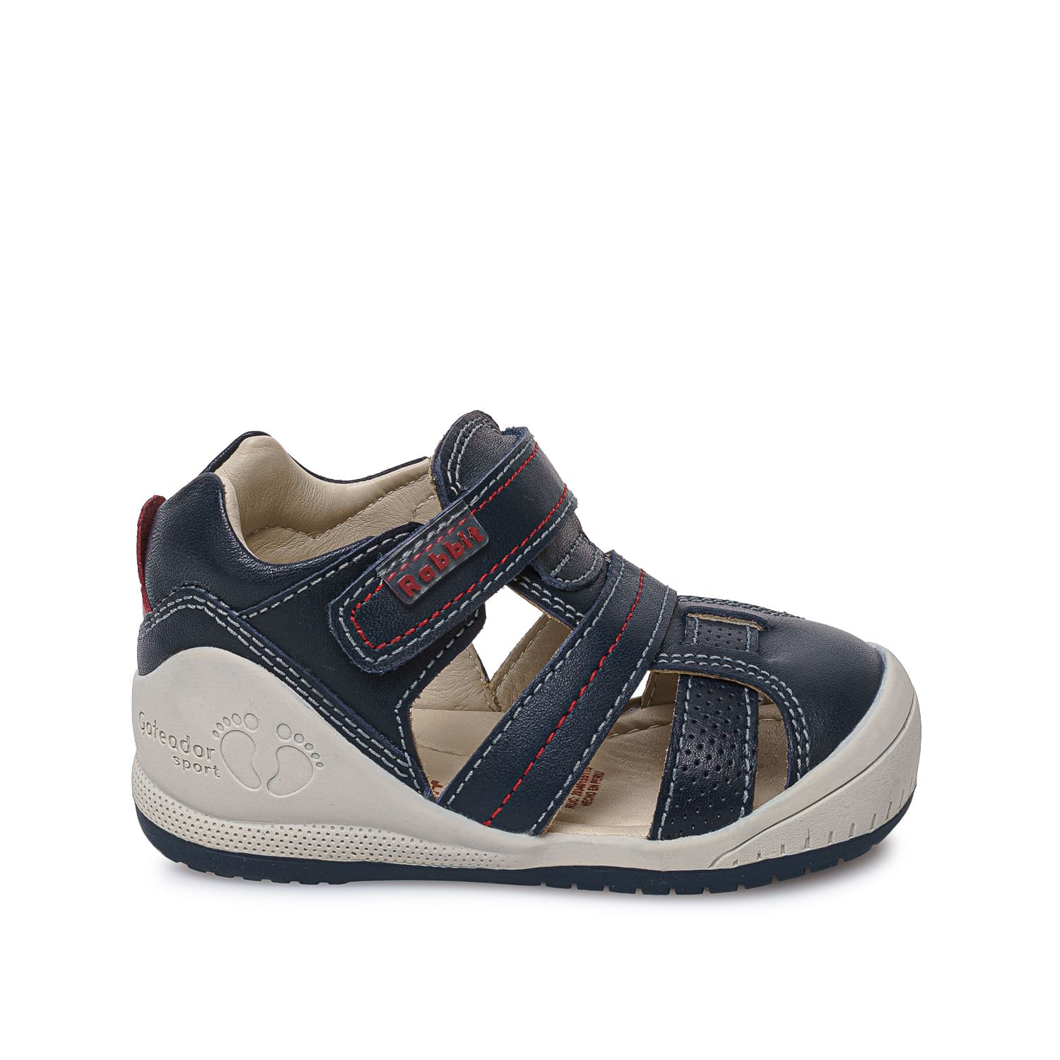 Sandalia Franciscana Casual ALEX-2603 Azul Rabbit Cuero - Imagen 5