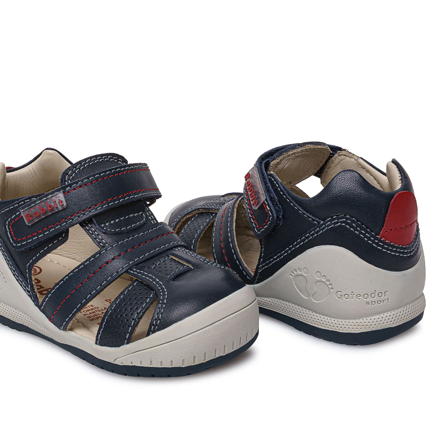 Sandalia Franciscana Casual ALEX-2603 Azul Rabbit Cuero - Imagen 7