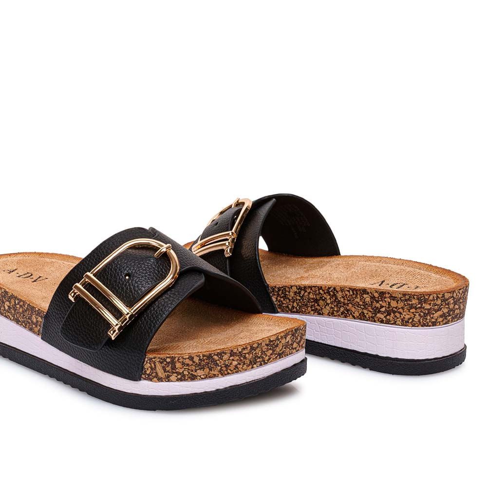 Sandalia Strap Casual ANA-2607 Negro ADV - Imagen 3