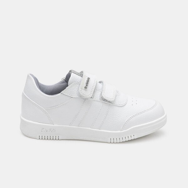 Zapatilla Escolar Casual ANDREI-2604 Blanco Rabbit Cuero