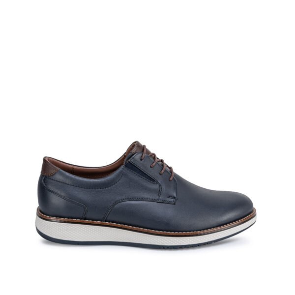 Zapato Derby Casual ANGELO-2627 Azul Viale Homme Cuero