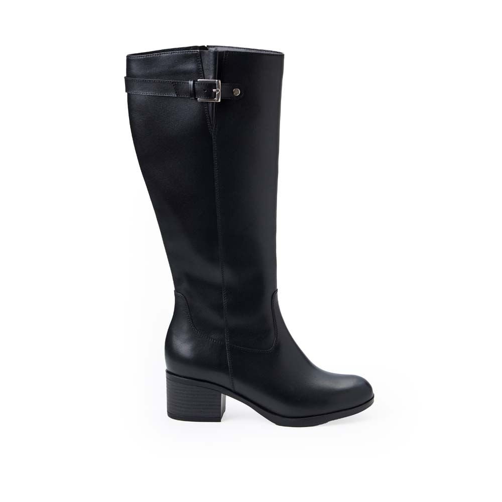 Bota Alta Jodhpur Casual FER-2530 Negro Viale Cuero - Imagen 5