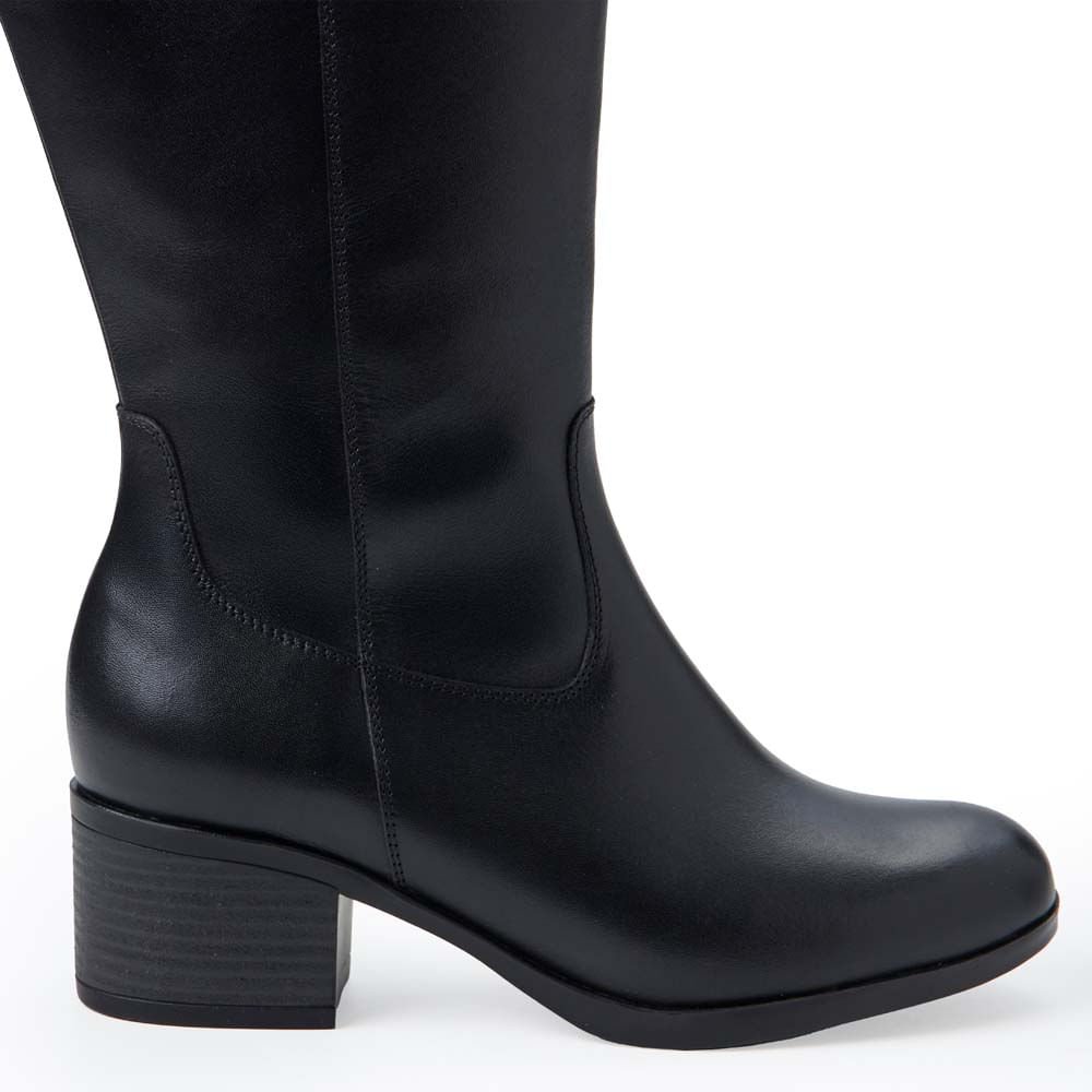 Bota Alta Jodhpur Casual FER-2530 Negro Viale Cuero - Imagen 2