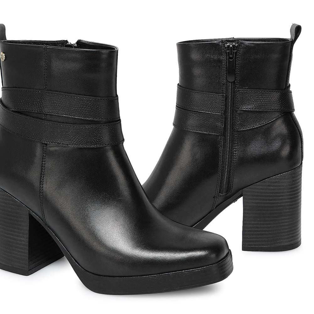 Botín Chelsea Casual FER-2541 Negro Viale Cuero - Imagen 7