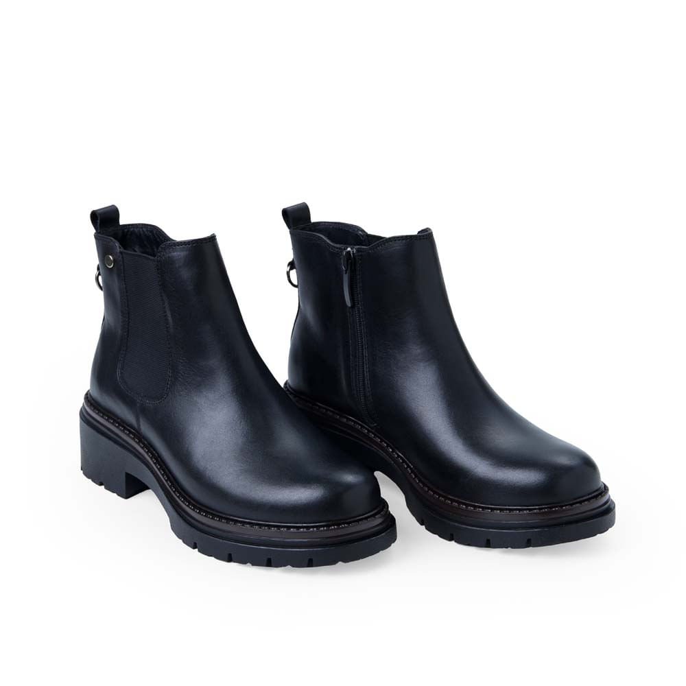 Botín Chelsea Casual FER-2540 Negro Viale Cuero - Imagen 4
