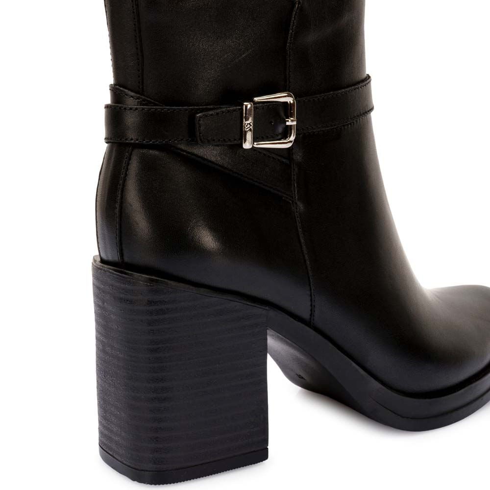 Botín Jodhpur Casual FER-2543 Negro Viale Cuero - Imagen 6