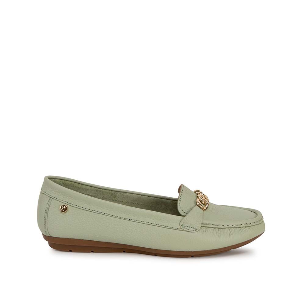 Zapato Mocasín Casual CORE-2504 Verde/Menth Viale Cuero - Imagen 5