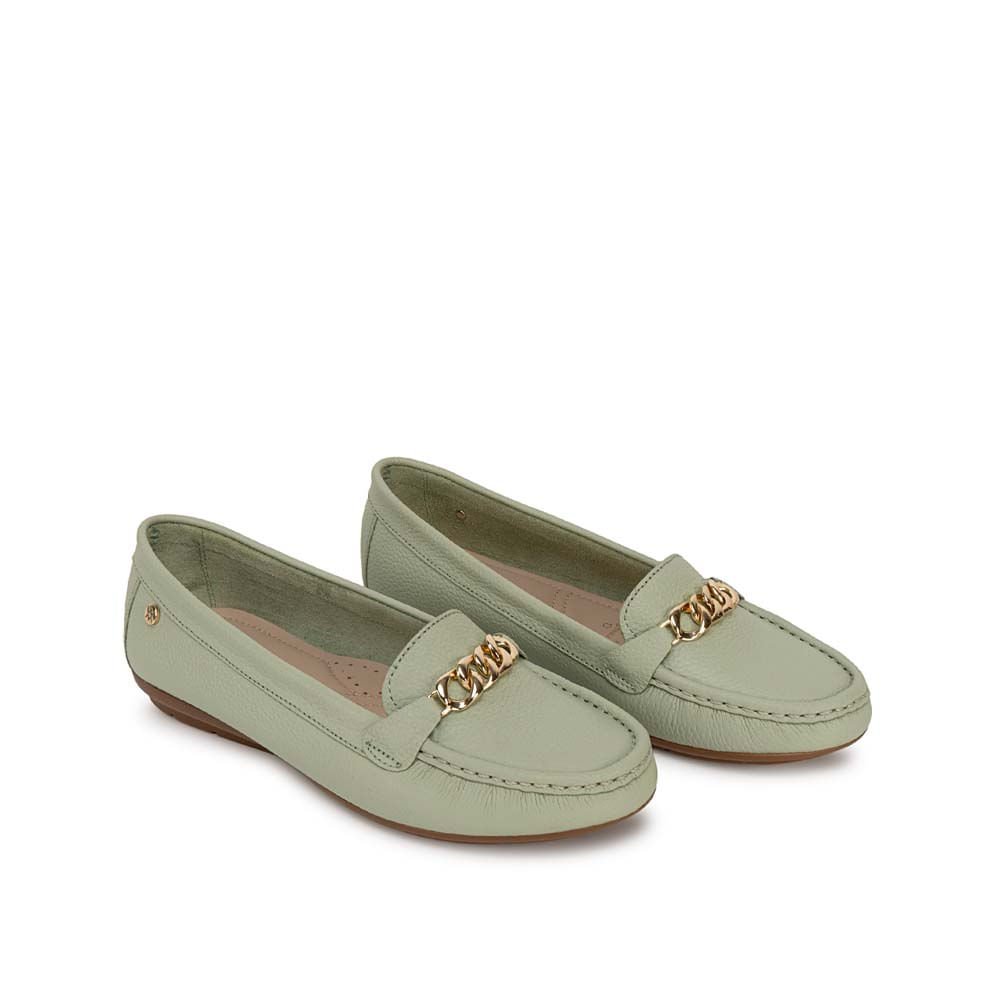 Zapato Mocasín Casual CORE-2504 Verde/Menth Viale Cuero - Imagen 3