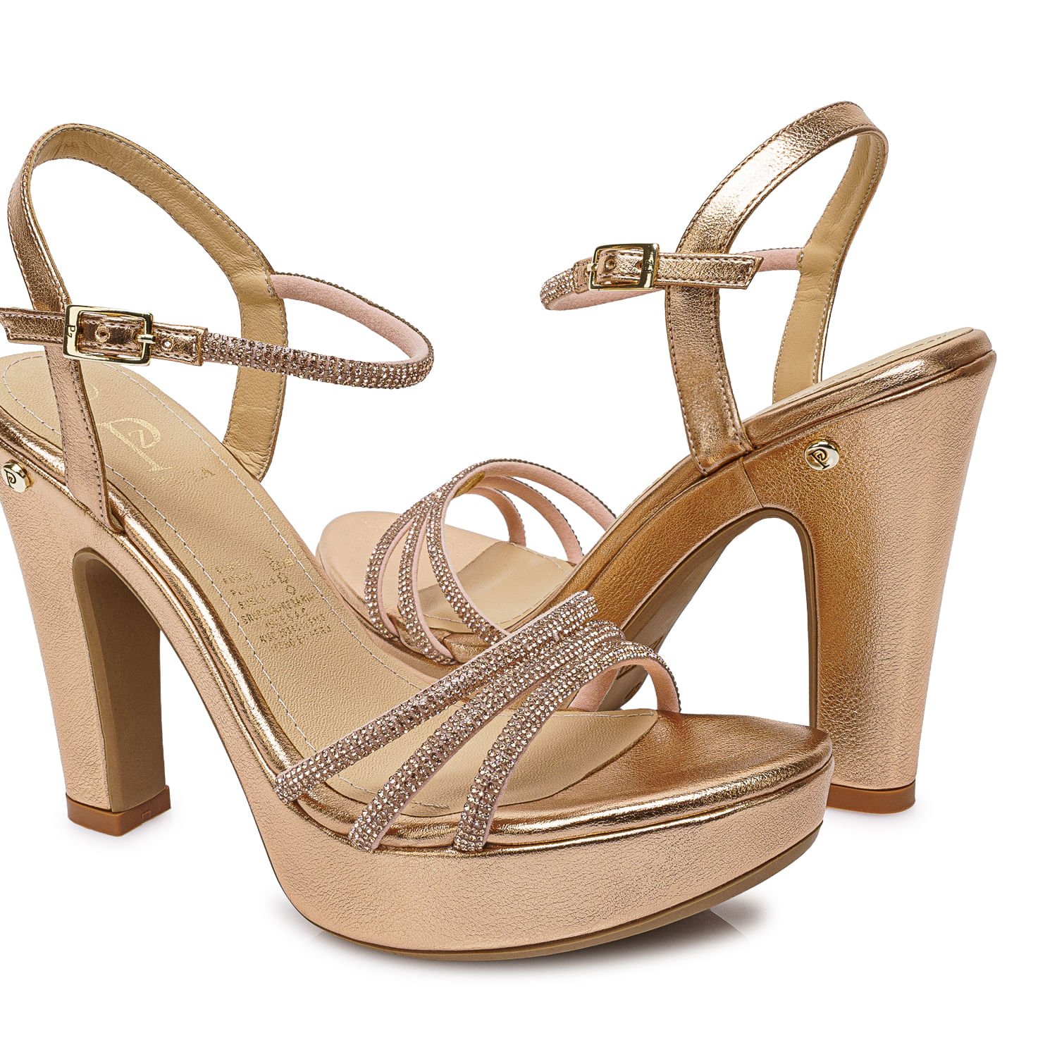 Sandalia D'Orsay DEXA-2609 Oro Rosa Piazza - Imagen 2