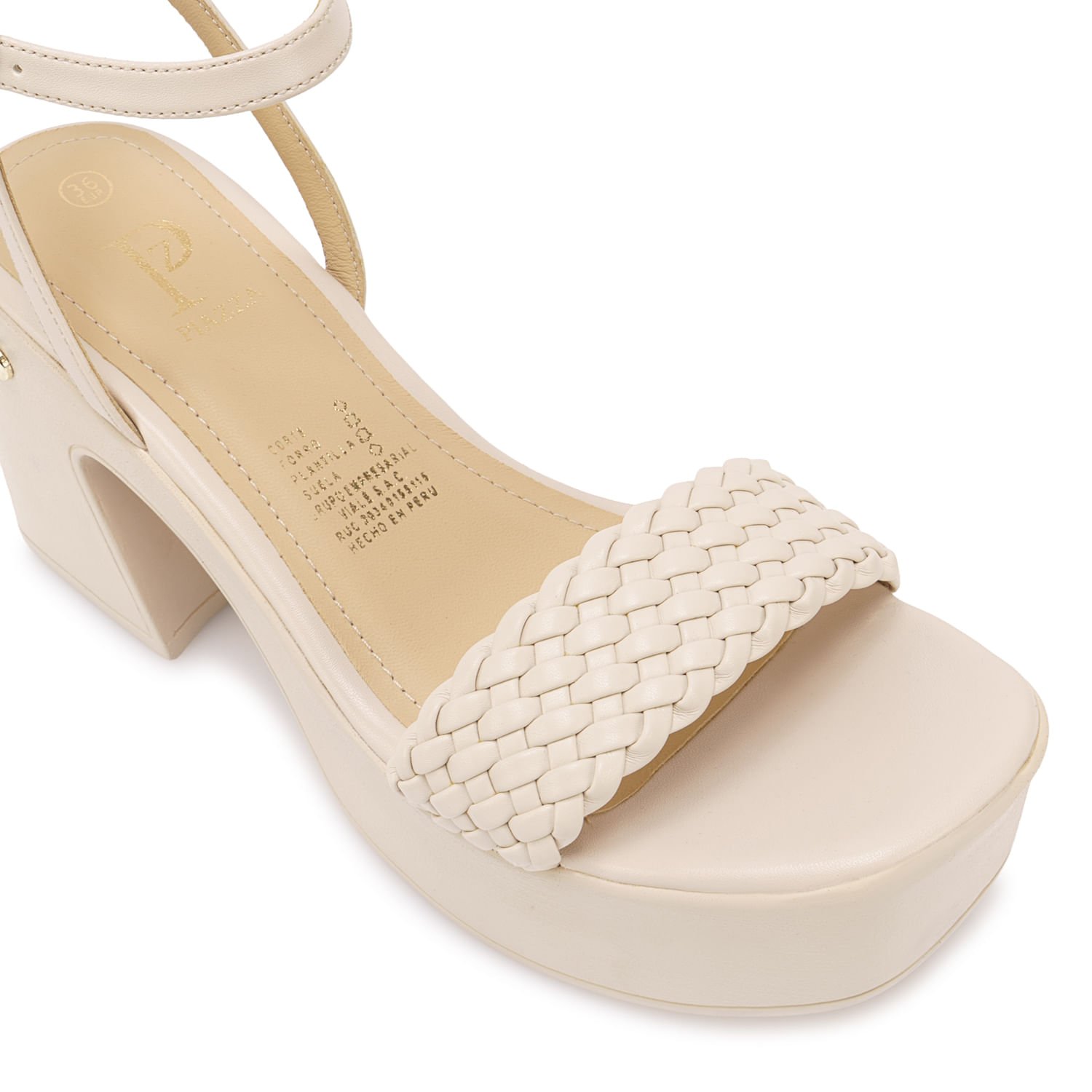 Sandalia D'orsay Casual DEXA-2627 Hueso Piazza - Imagen 3