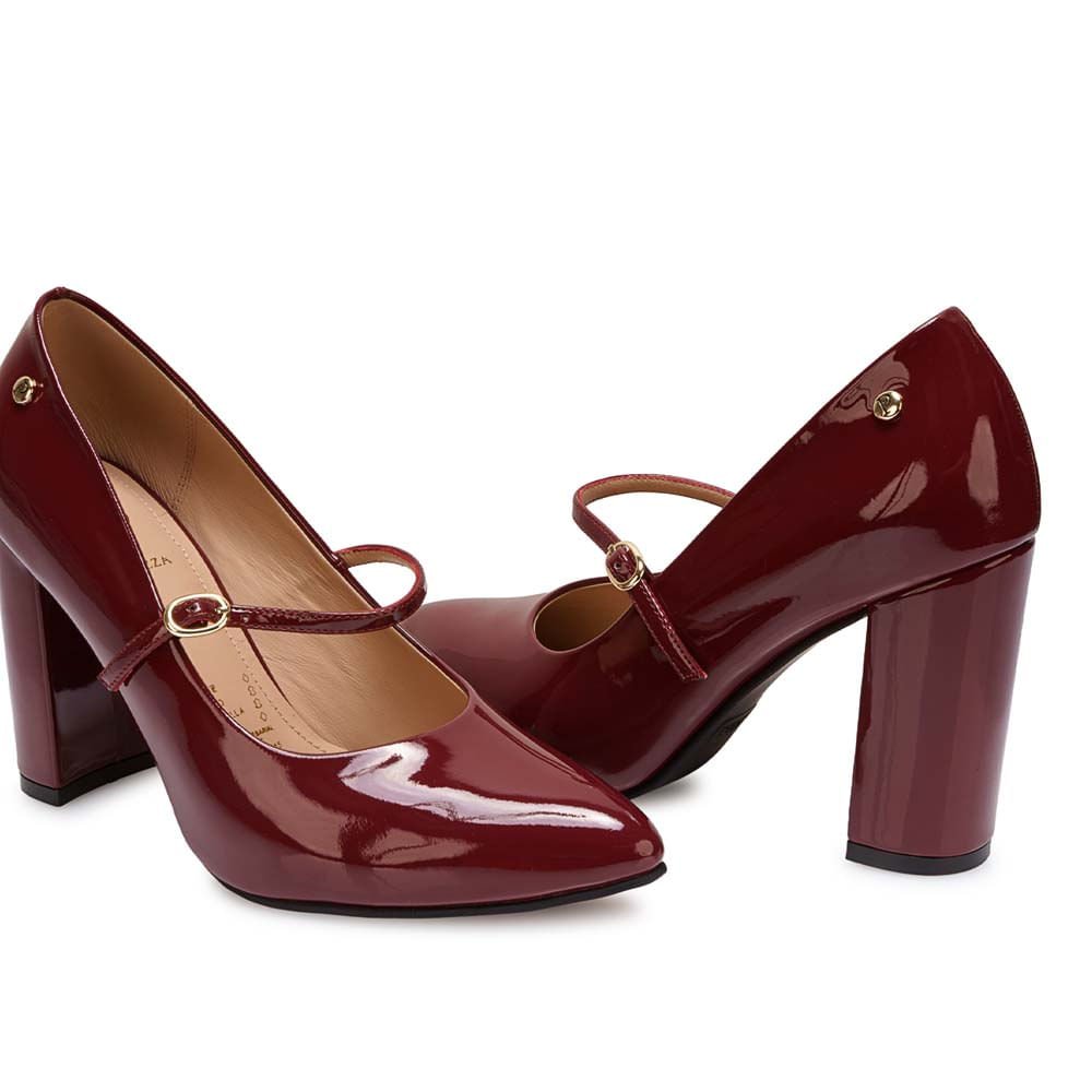 Zapato Maryjane Vestir DON-2624 Vino Piazza - Imagen 3