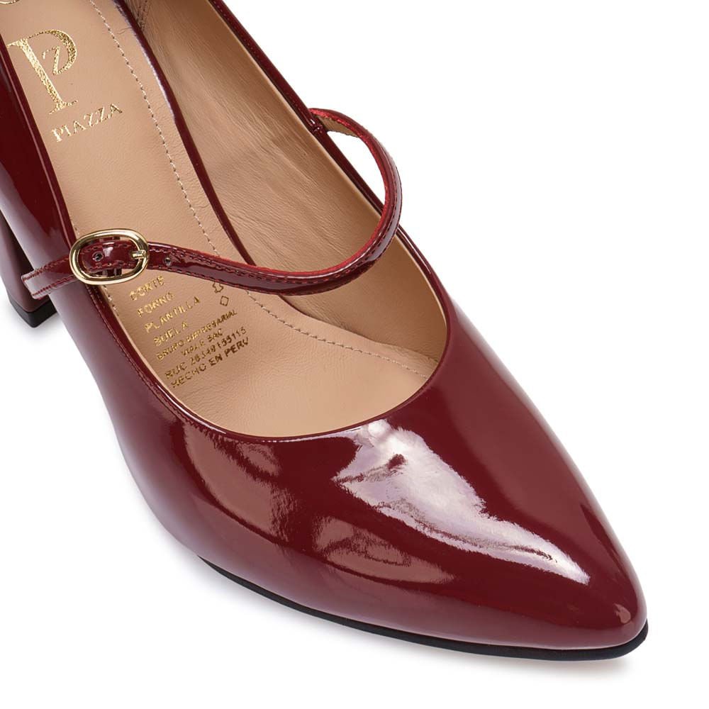Zapato Maryjane Vestir DON-2624 Vino Piazza - Imagen 2