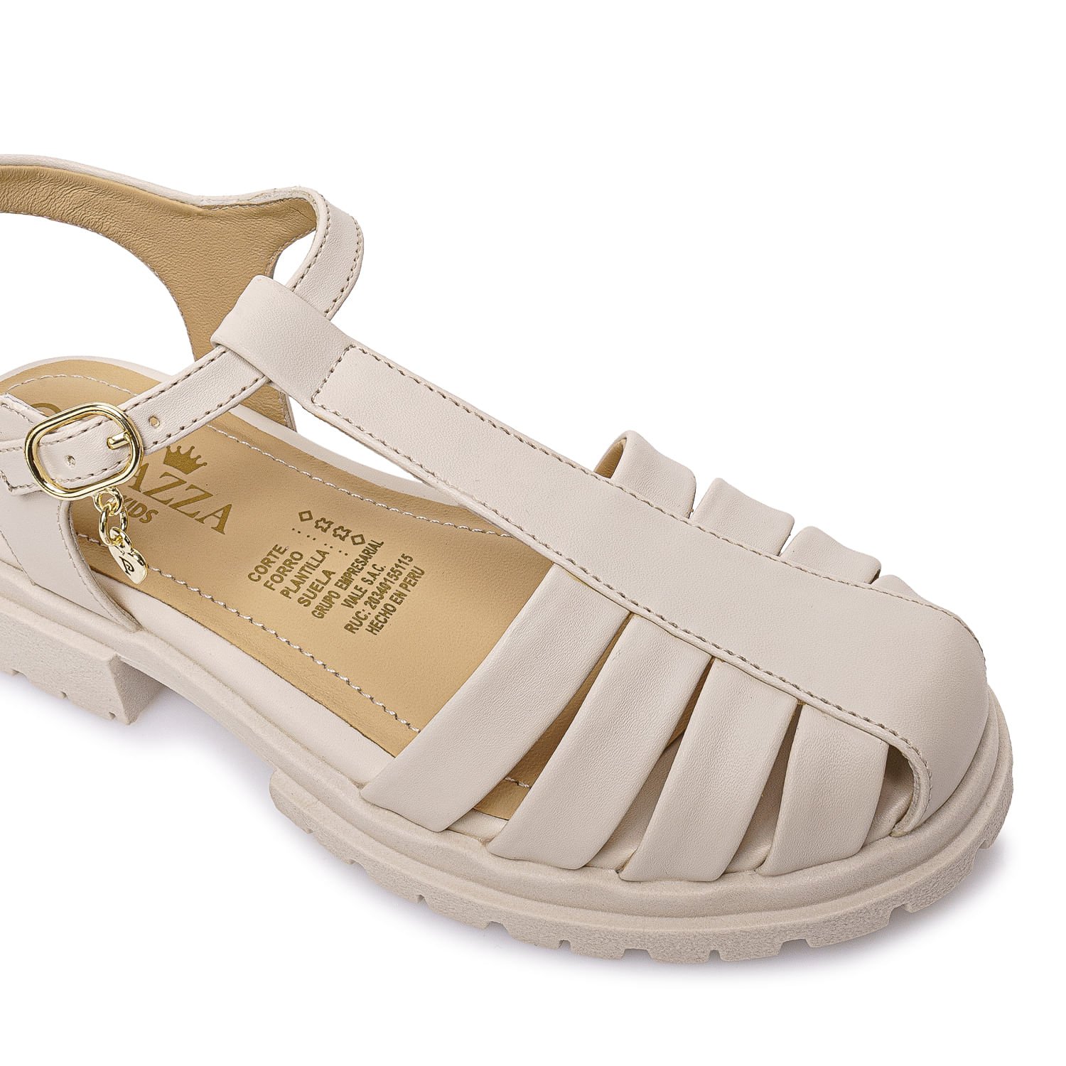 Sandalia Franciscana Casual LIA-2605 Hueso Piazza Kids - Imagen 3