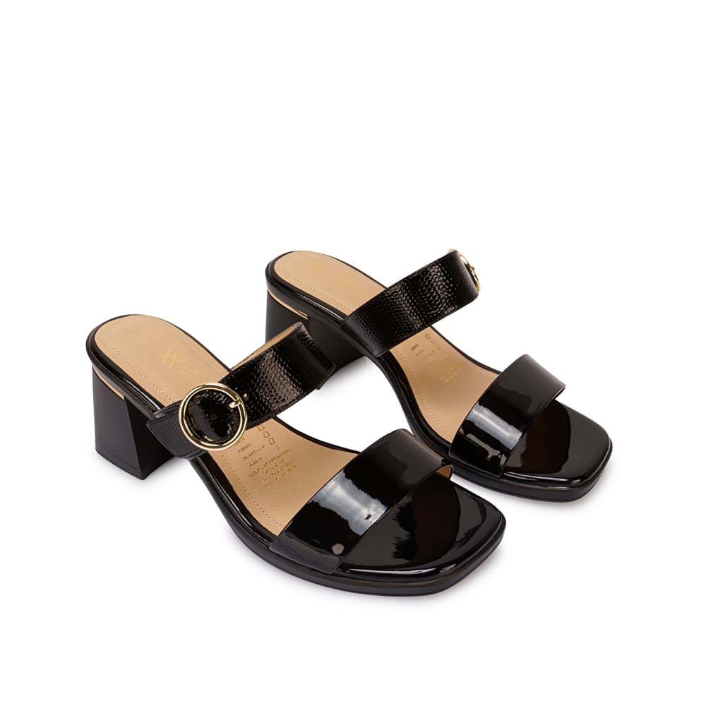 Sandalia Strap Casual LINDA-2607 Negro Viale Cuero - Imagen 8