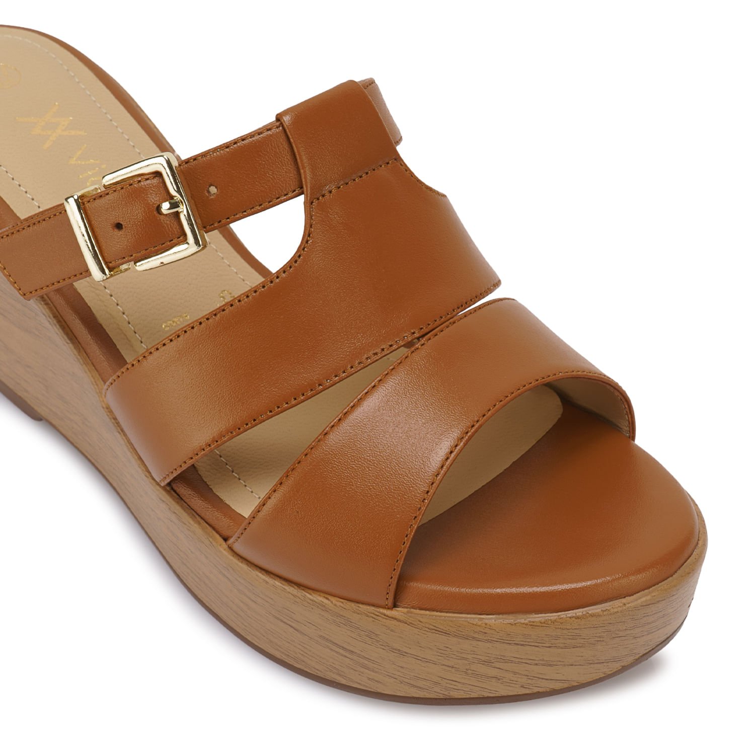 Sandalia Slide Casual LINDA-2613 Cuoio Viale Cuero - Imagen 3