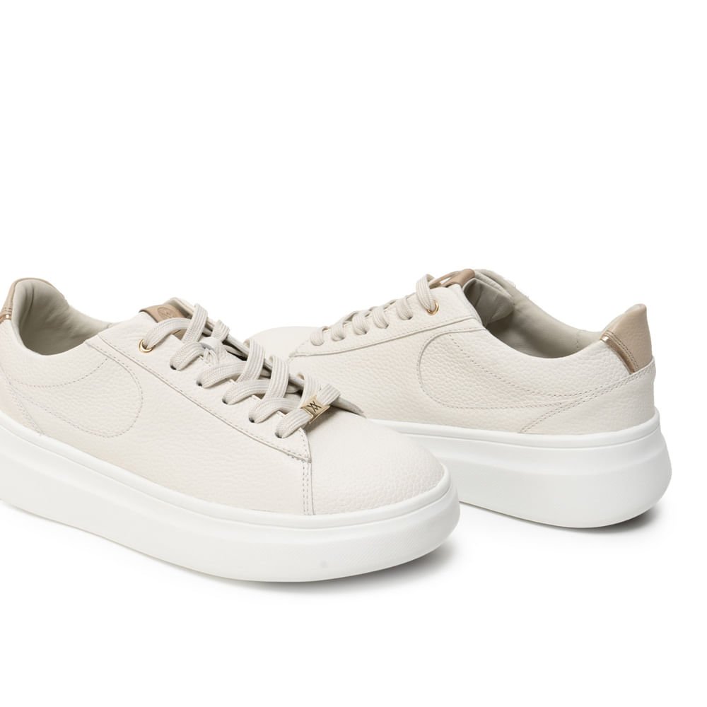 Zapatilla Casual REC-2601 Blanco Sof Viale Cuero - Imagen 3