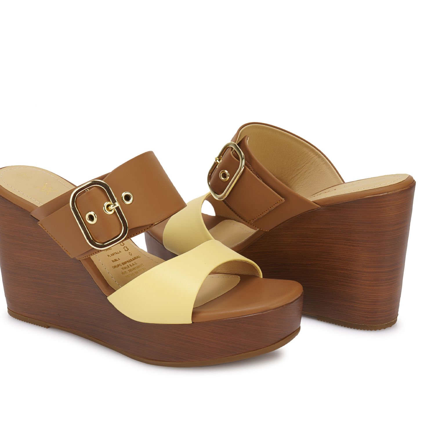 Sandalia Slide Casual SOFI-2604 Mocca Viale Cuero - Imagen 2