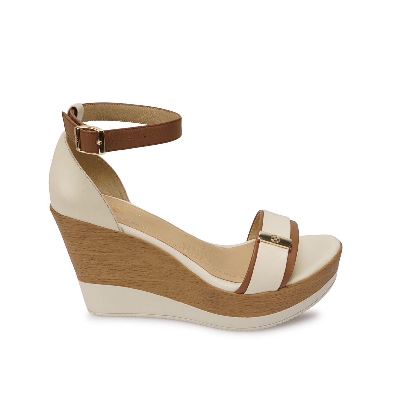 Sandalia D'orsay Casual SOFI-2609 Hueso Viale Cuero - Imagen 5