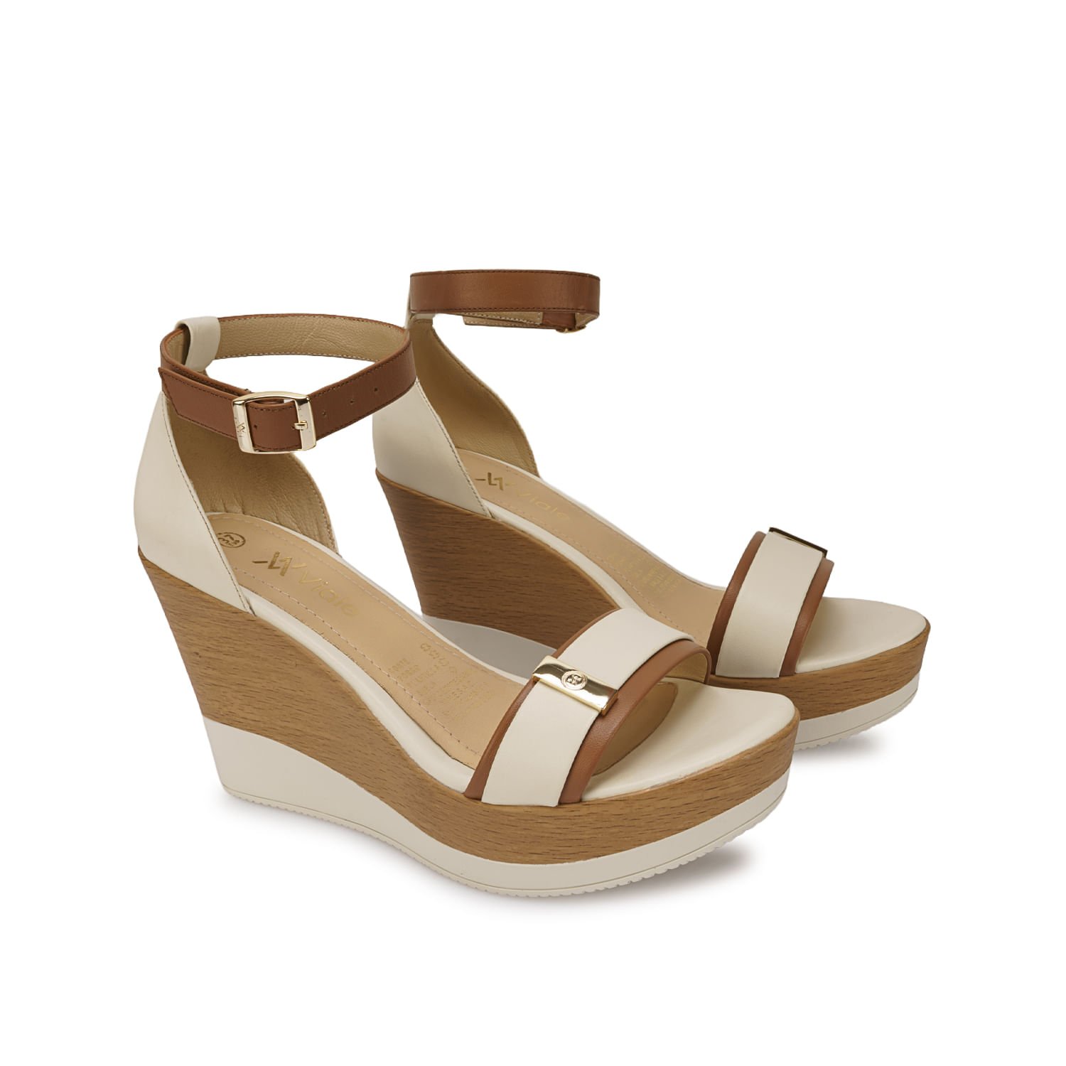 Sandalia D'orsay Casual SOFI-2609 Hueso Viale Cuero - Imagen 8