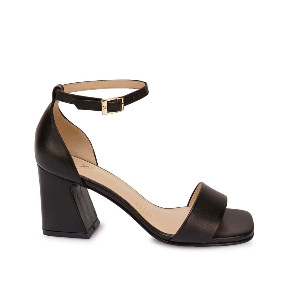 Sandalia D'orsay Casual TATI-2608 Negro Viale Cuero