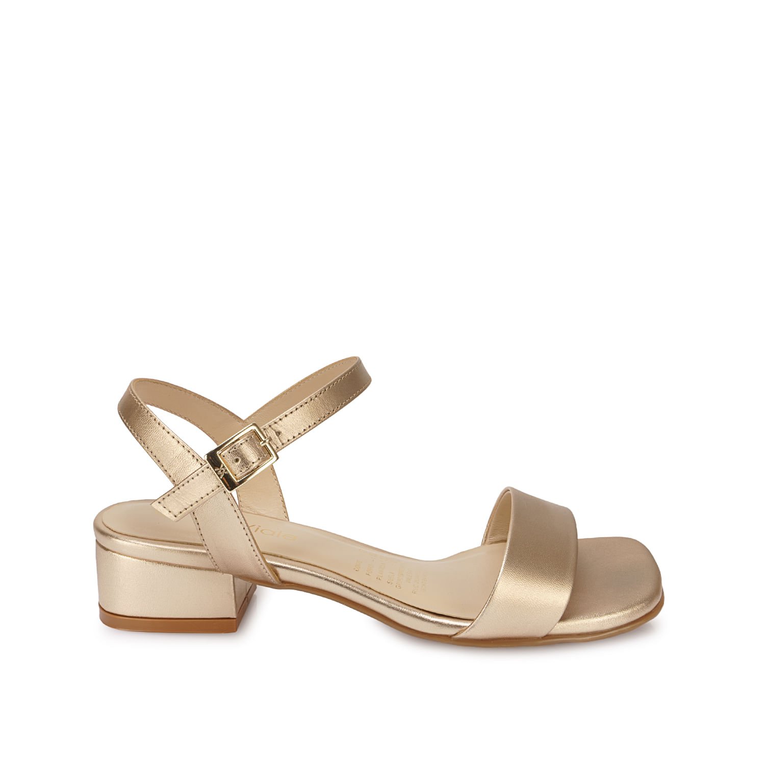 Sandalia D'orsay Casual TATI-2610 Dorado Viale Cuero - Imagen 9