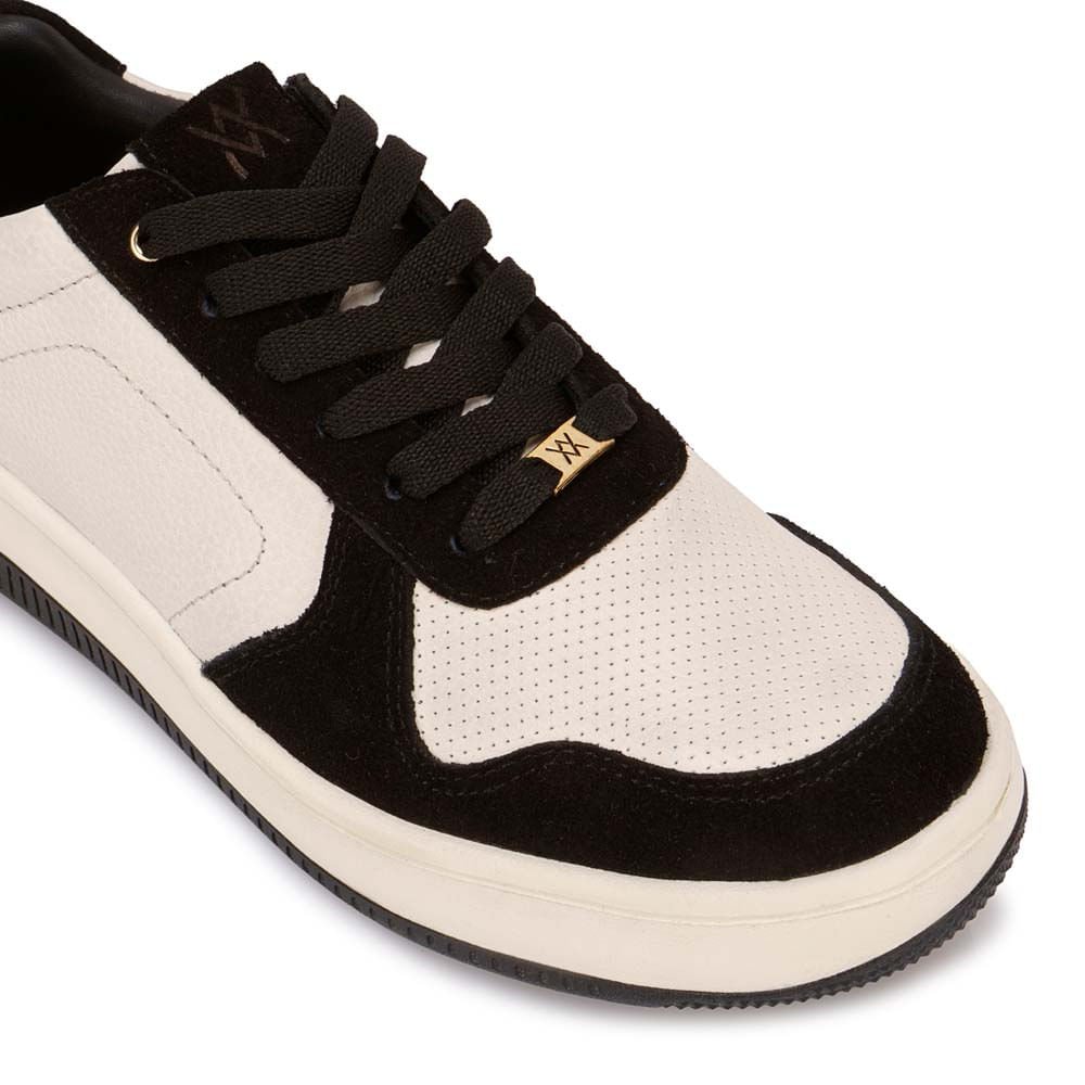 Zapatilla Casual TERI-2650 Blan/Neg Viale Cuero - Imagen 10
