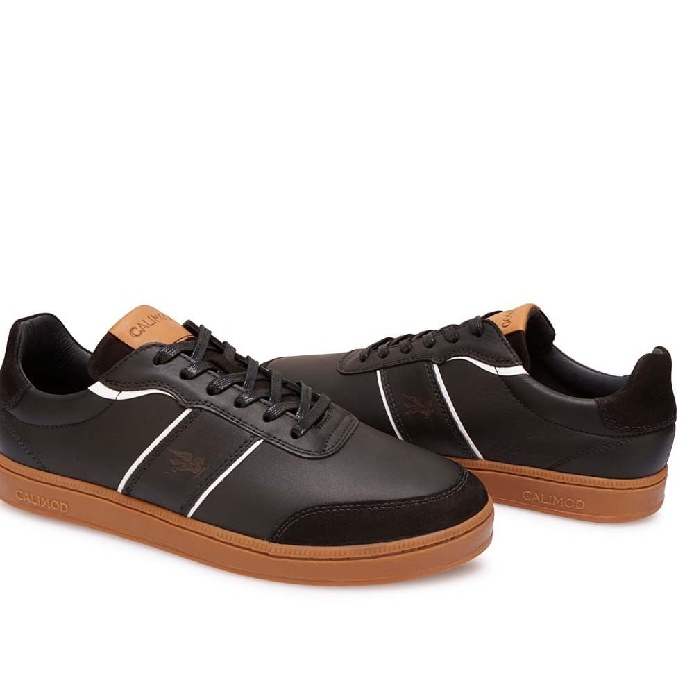 Zapatilla Casual UIS-002 Negro Calimod Cuero - Imagen 3