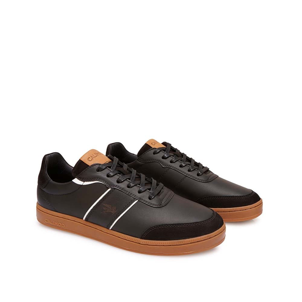 Zapatilla Casual UIS-002 Negro Calimod Cuero - Imagen 4