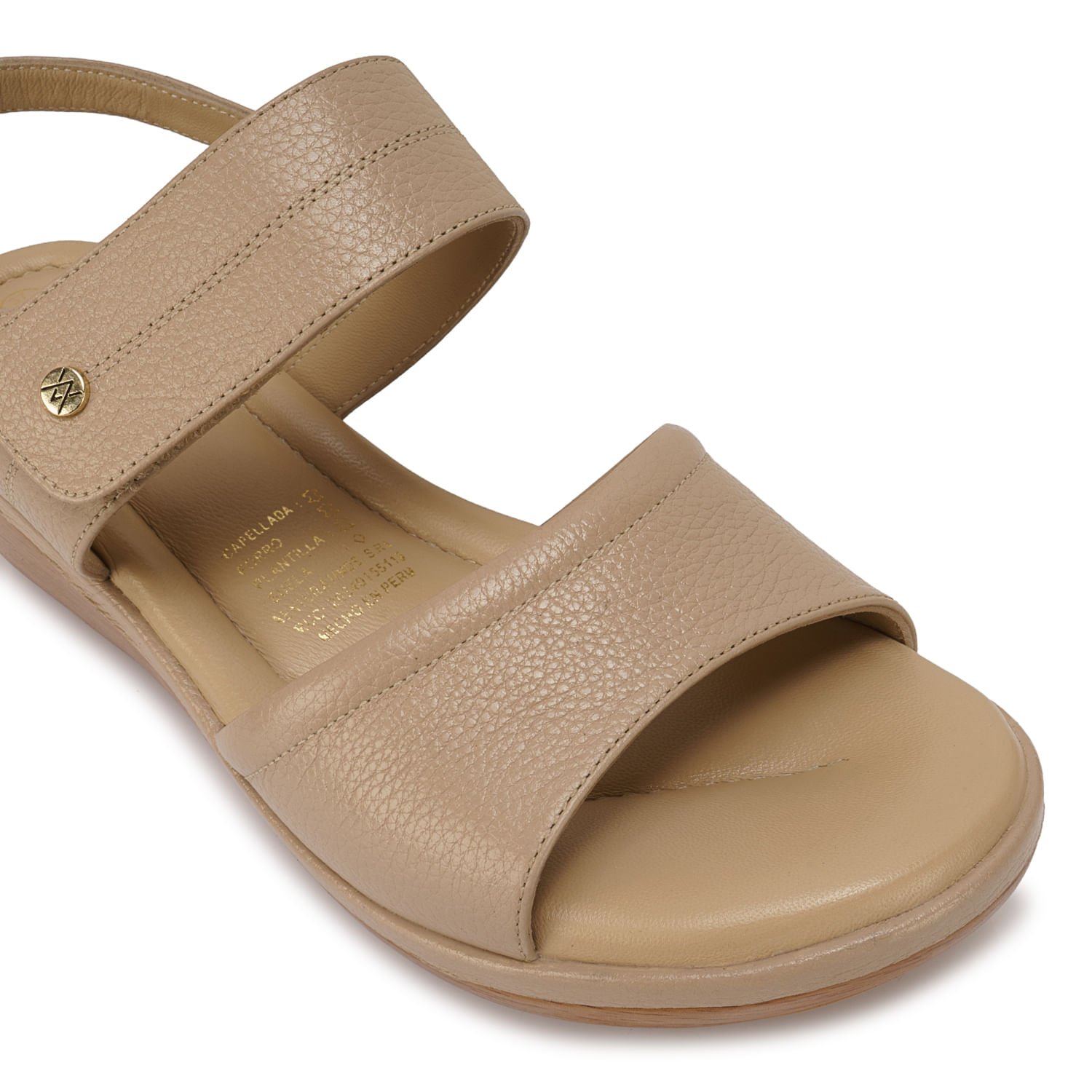 Sandalia D'orsay Casual WIL-2602 Avena Viale Cuero - Imagen 3