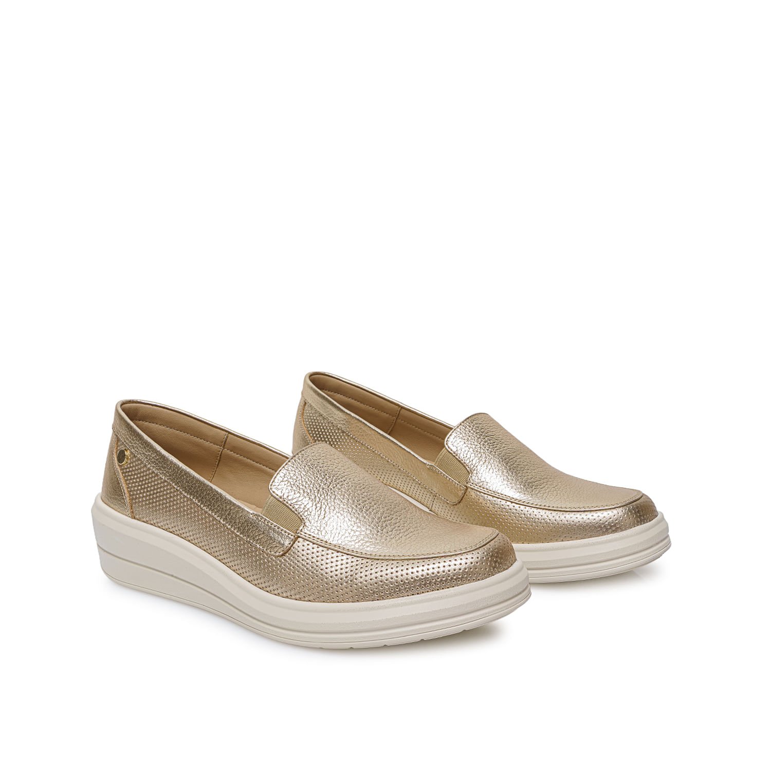Zapato Slip On Casual WIL-2627 Dorado Viale Cuero - Imagen 4