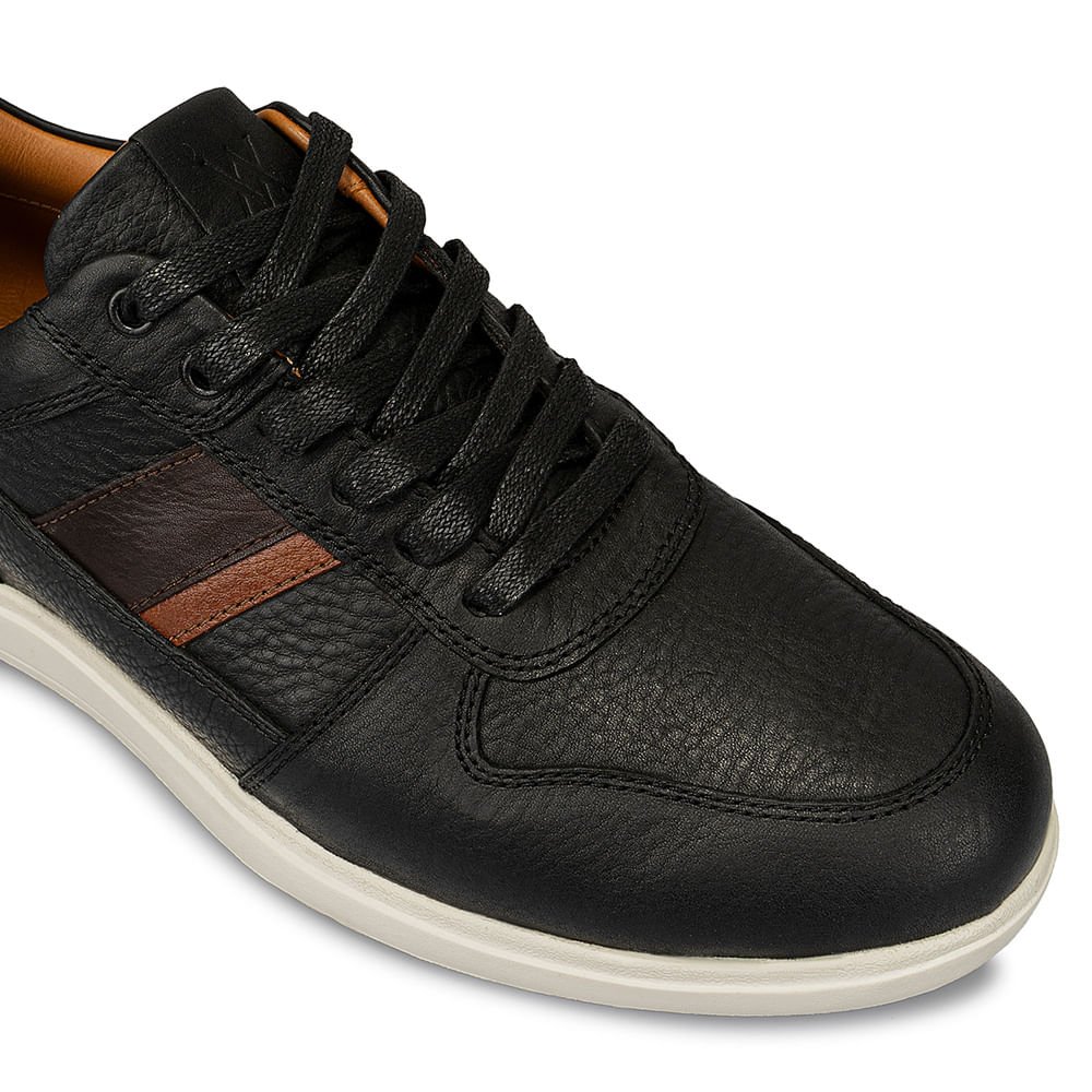 Zapatilla Casual RICARDO-031 Negro Viale Homme Cuero - Imagen 7