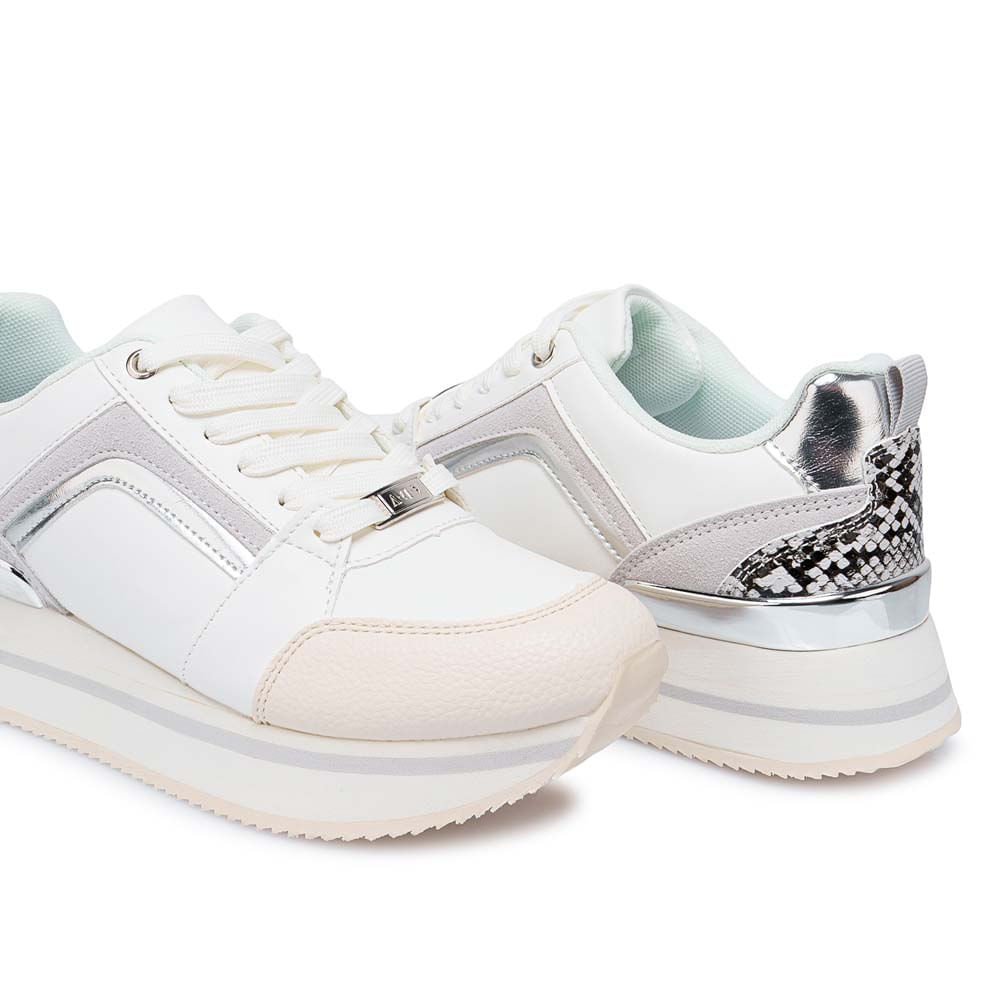 Zapatilla Casual VALE-2505 Blanco/Gris ADV - Imagen 6