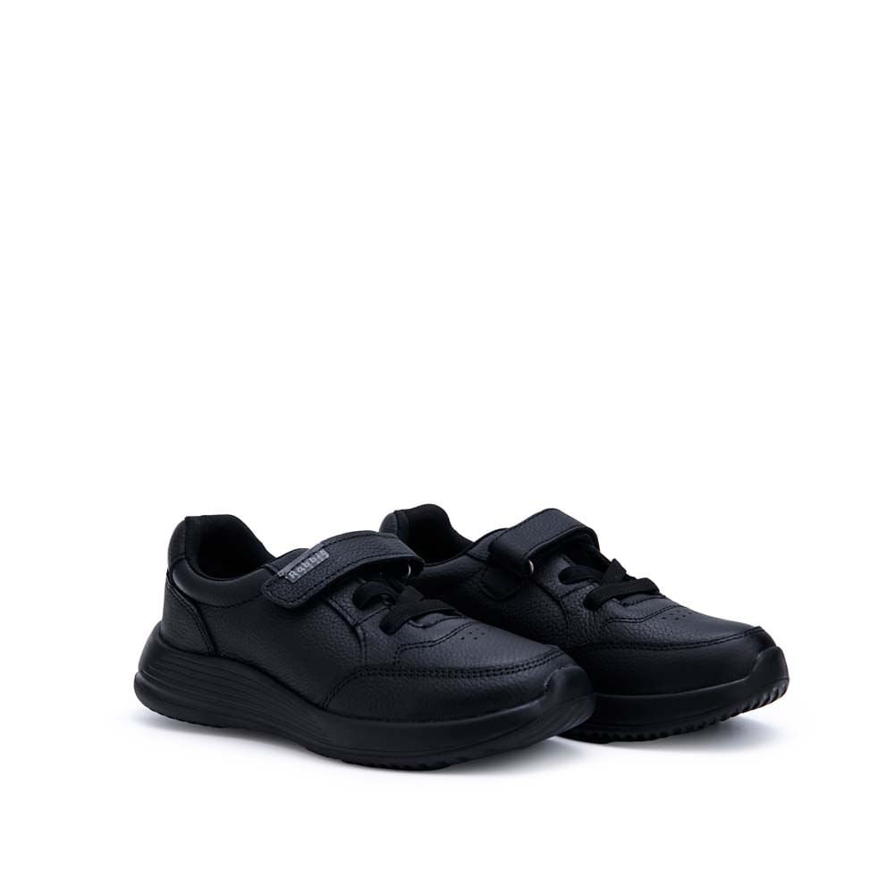 Zapatilla Escolar Casual ALEX-055 Negro Rabbit Cuero - Imagen 3