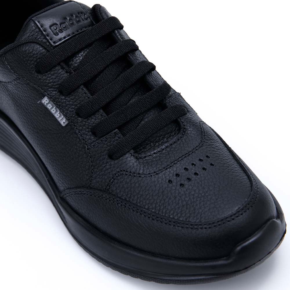 Zapatilla Escolar Casual ALEX-053 T NEGRO Rabbit Cuero - Imagen 4