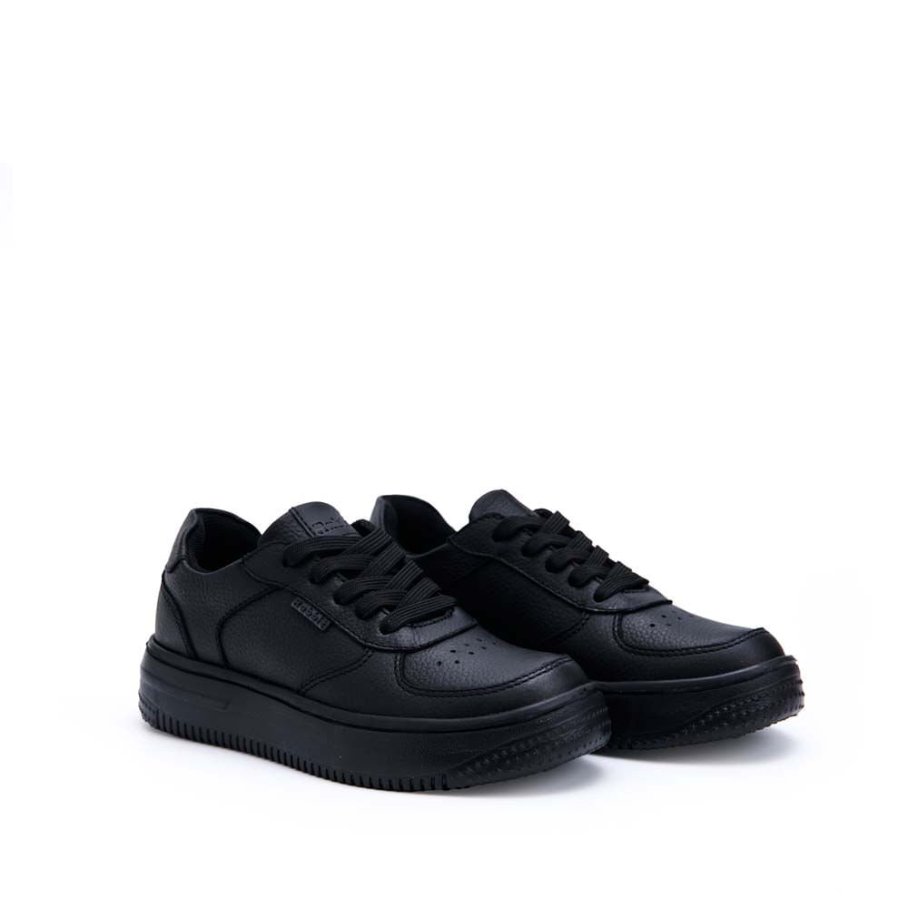 Zapatilla Escolar Casual ANDREI-2503 NEGRO Rabbit Cuero - Imagen 3