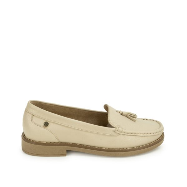 Zapato Mocasín Casual AVE-2614 Vainilla Viale Cuero