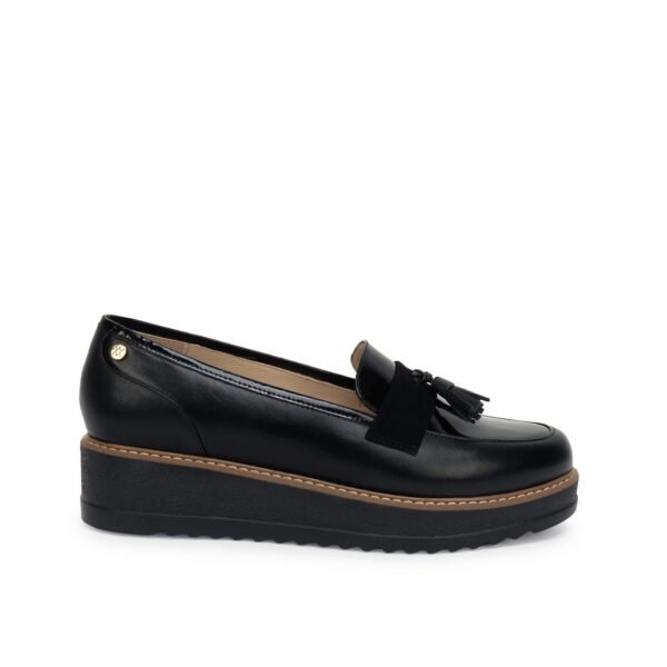 Zapato Mocasín Casual TATI-2630 Negro Viale Cuero