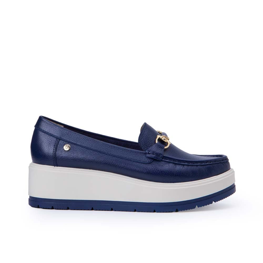 Zapato Mocasín Casual DENI-2517 Azul Viale Cuero