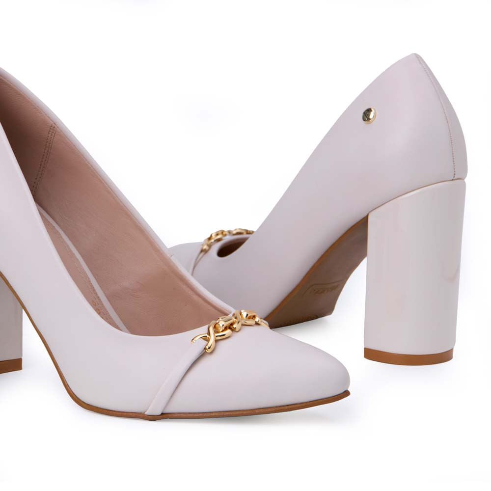 Zapato Stiletto Casual DON-2529 Hueso Piazza - Imagen 7