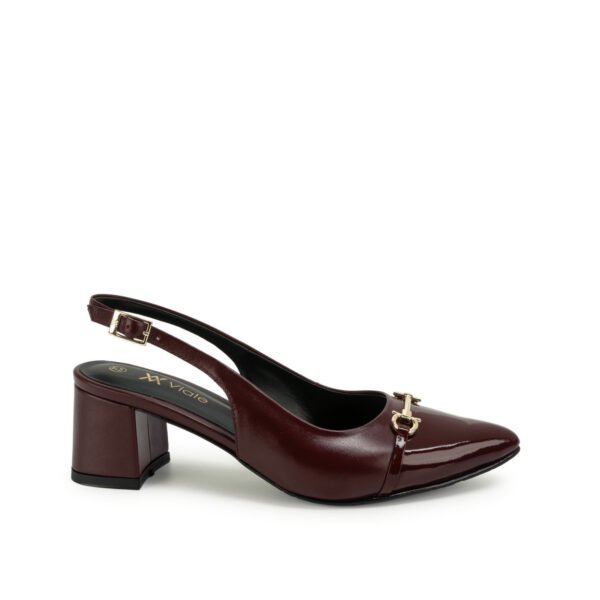 Zapato Stiletto Vestir TATI-2661 Burgundy Viale Cuero